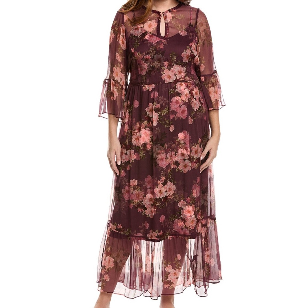 Johnny Was Sheer Maxi Dress Size L